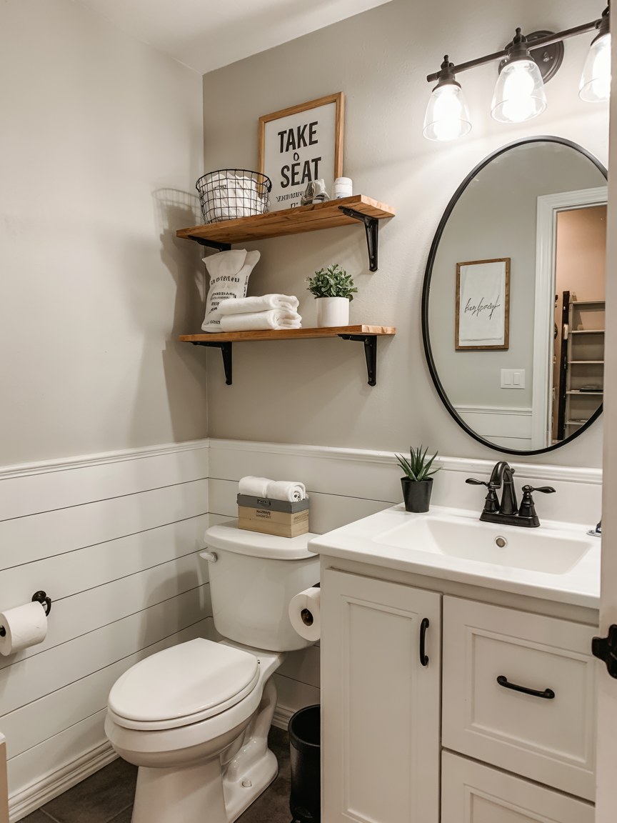 Small Bathroom Ideas on a Budget: DIY Half Bath Remodel