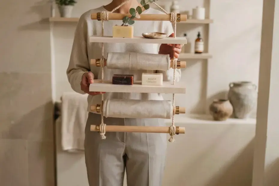 Spring Bathroom Organization: No-Drill Towel Holder for Renters and Small Spaces