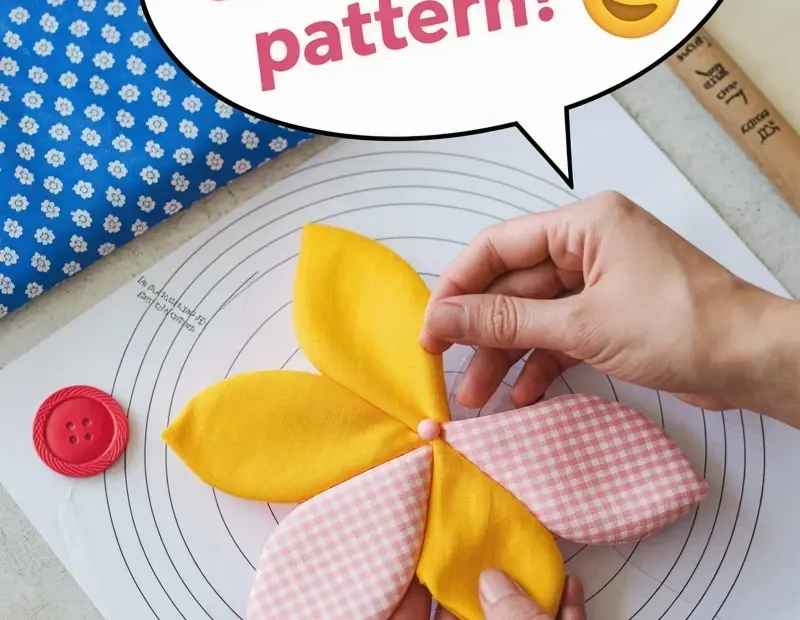 Sew a Scrap Fabric Flower in Minutes | Quick Scrap Busting Project 🌸