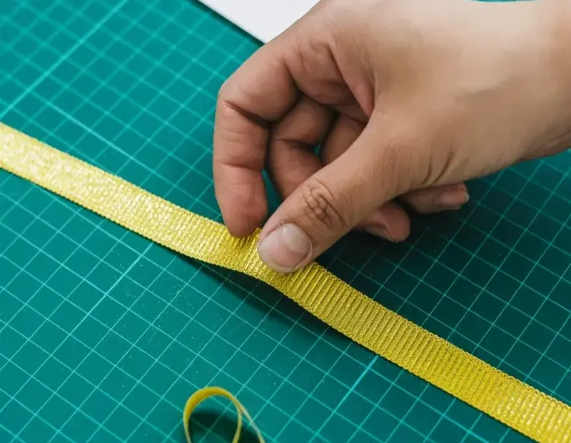Budget-Friendly Yellow Metallic Ribbon Craft |
